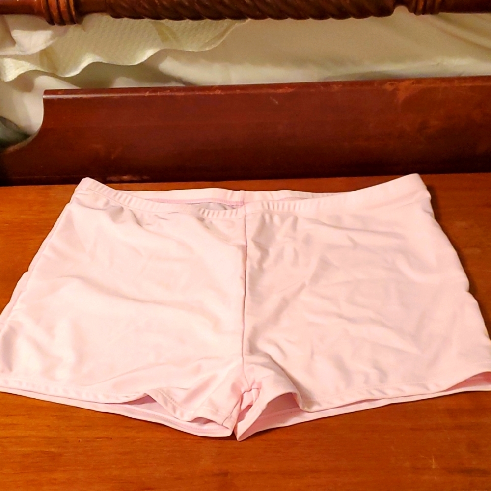 Pink Boyshort Swim Bottoms